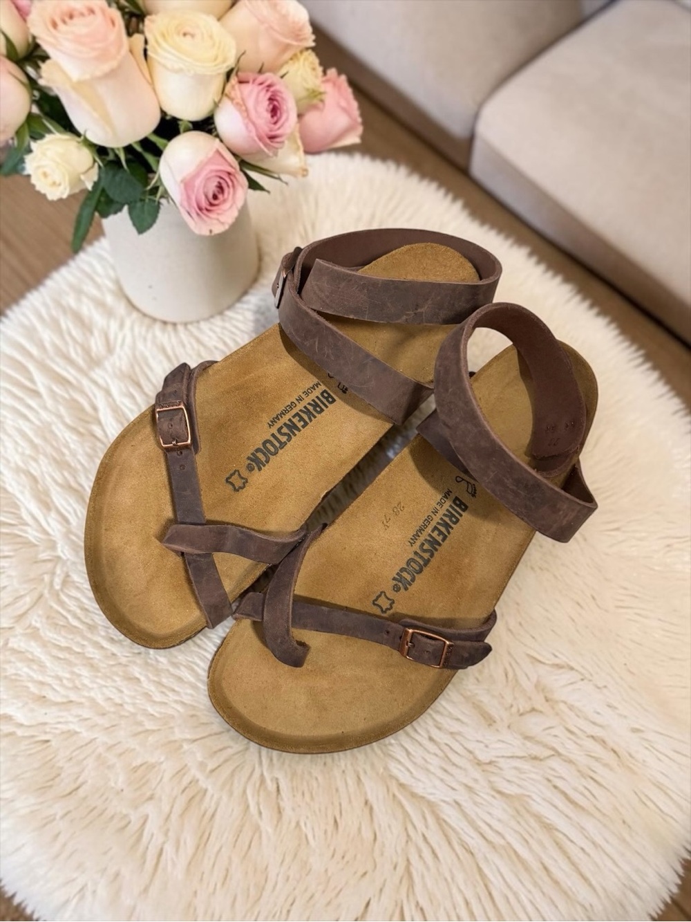 Birkenstock Yara Habana Oiled Leather Sandals